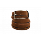 35mm Tan Split Suede Belt