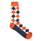 Rust/Peach Diamond Socks