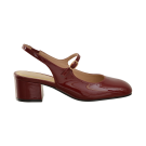 Saffron Browne Patent Pump With Ankle Strap