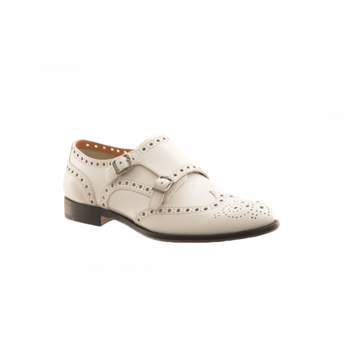 Strap detail perforated check leather sneakers hotsell
