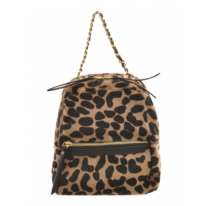 Gianni Chiarini Mini Leopard Backpack
