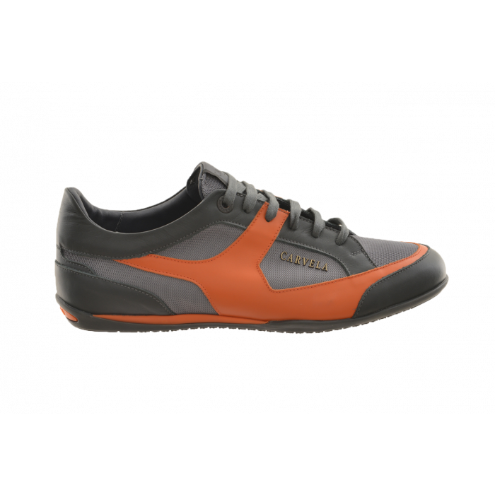 Carvela Weekend Leather Canvas Lace Up Sneaker