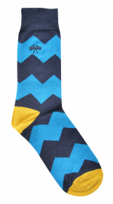 Kurt Geiger Scuba Blue Zig Zag Socks