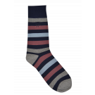 Dusty Pink/navy Striped Socks