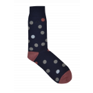 Navy/dusty Pink Dot Socks