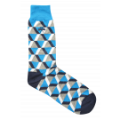 Kurt Geiger Scuba Blue Geo Design Socks
