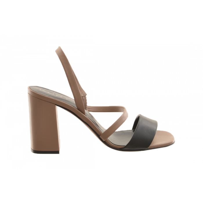 Kurt Geiger Tri Colour High Heel Block Sandal