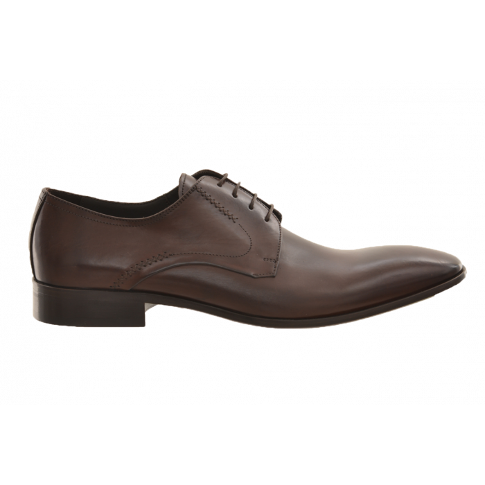 carlo morandi cognac plain toe derby