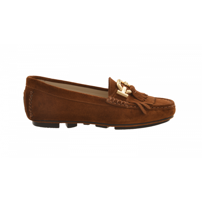 Carvela 5 Step Fringe Suede Moccasin