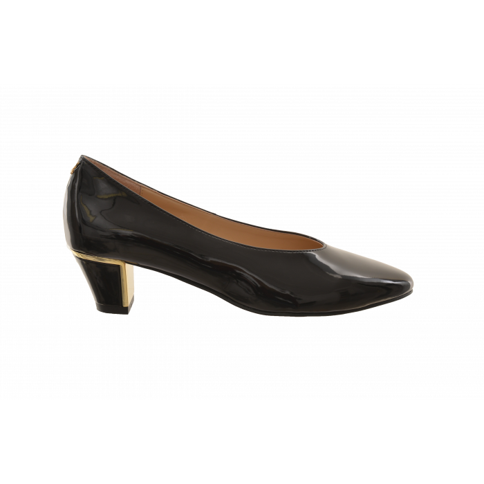J Renee Patent Mid Heel Pump
