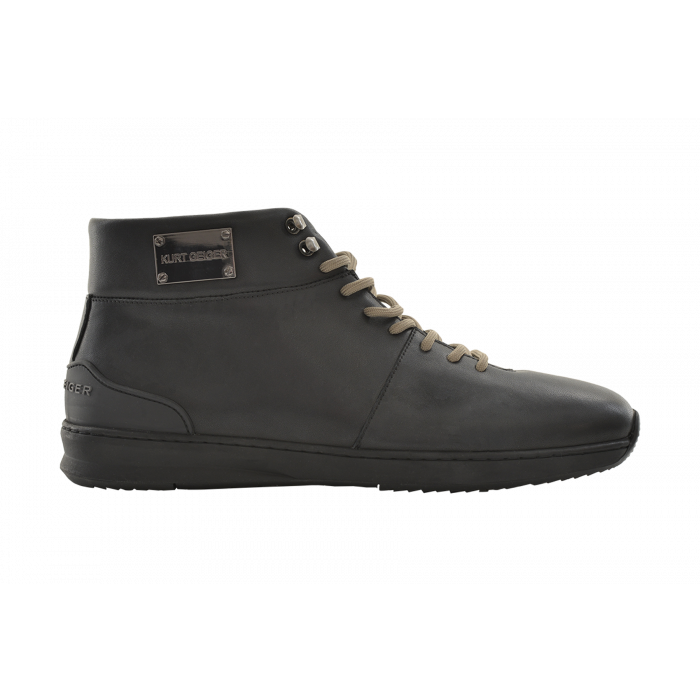 Kurt Geiger Metal Plate Leather Mid-cut Sneaker