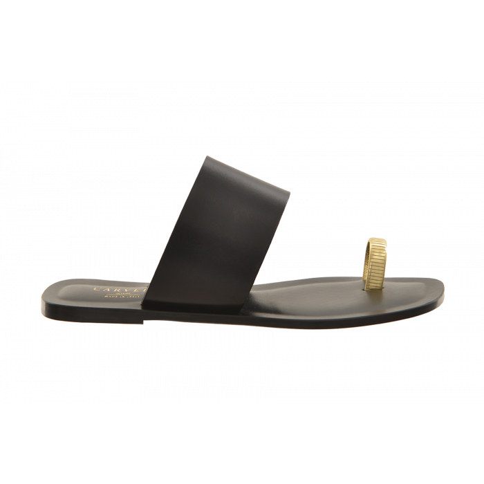 Carvela Luxe Toe Ring Sandal With Leather Cuff