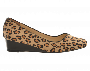 Saffron Browne Leopard Wedge Heel Pump