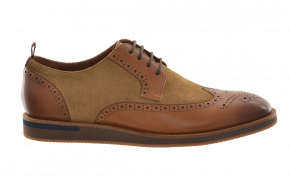 Tosoni Suede/leather  Wingtip Combo Lace-up