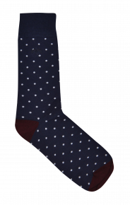 Navy White Dotted Socks