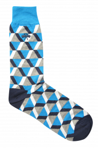 Kurt Geiger Scuba Blue Geo Design Socks