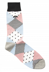 Kurt Geiger Pink/light Blue Argyle Socks