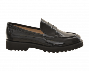 Saffron Browne Patent Penny Loafer On Tread