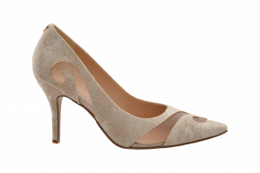 J Renee Shimmer Stiletto With Mesh Motif